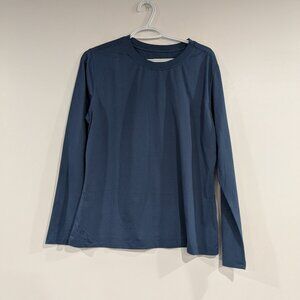 BNWT Vessi The Base Long Sleeve Shirt Blue Size Medium